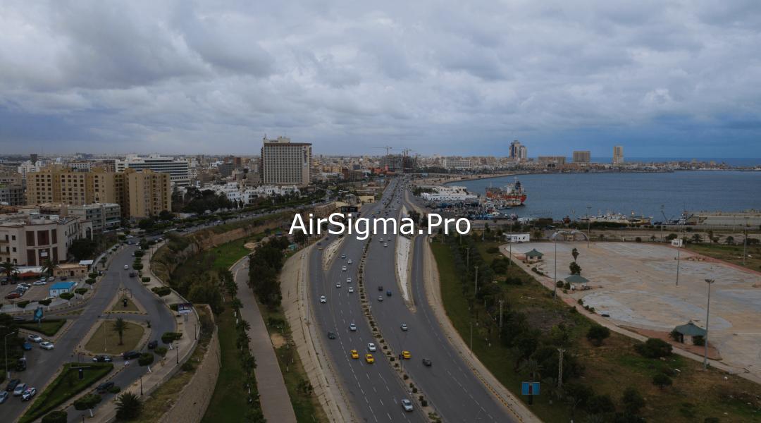 Tripoli seafront skyline view